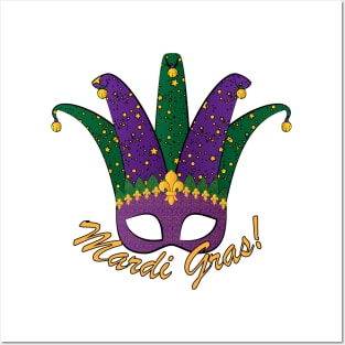 Mardi Gras Feathered Mask Posters and Art